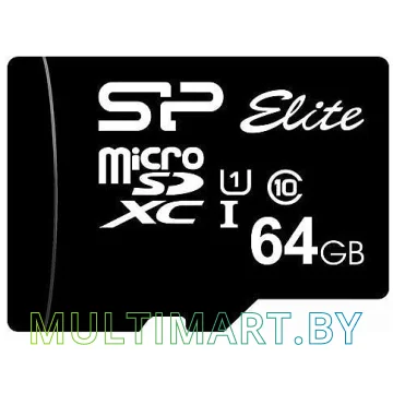 Карта памяти Silicon-Power microSDXC 64GB Elite (SP064GBSTXBU1V10)